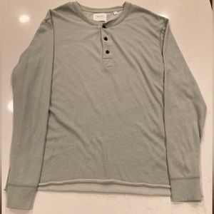 Billy Reid Button Green Henley